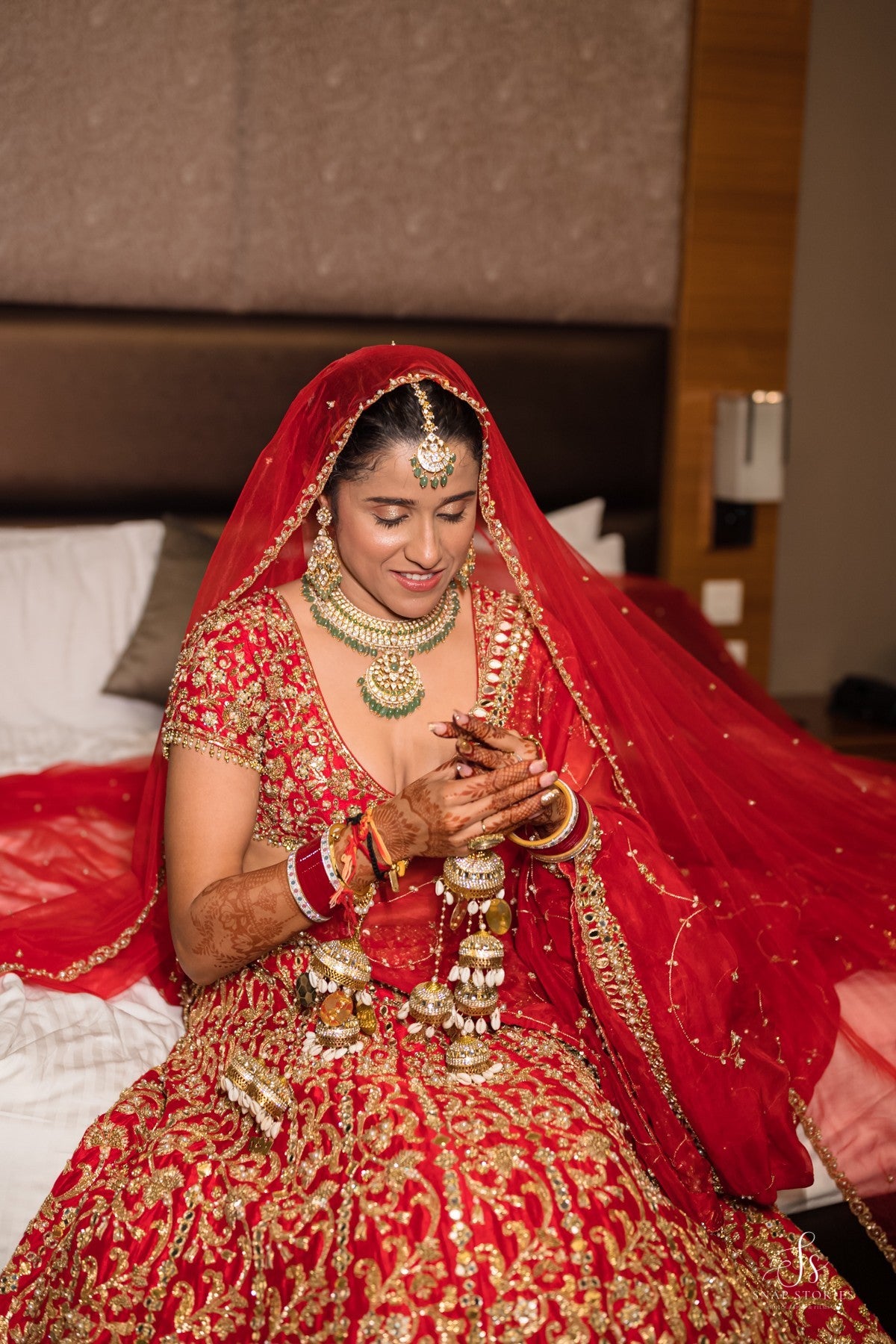 Dalima Chibbar In Our In Her Moment Ruby Red Lehenga Set