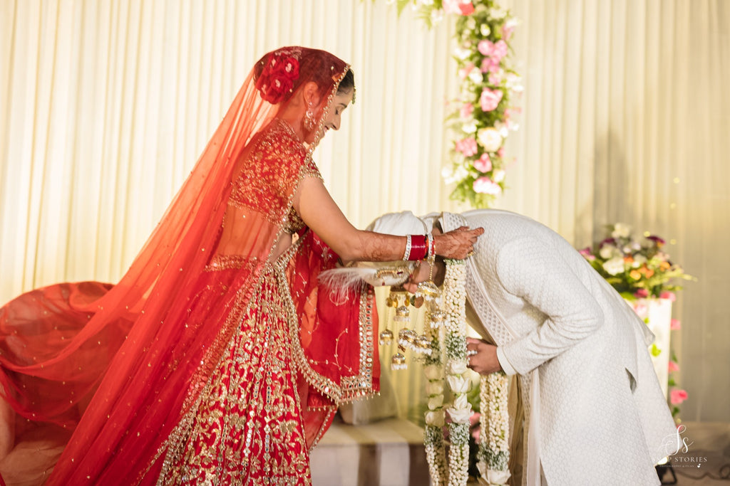 Dalima Chibbar In Our In Her Moment Ruby Red Lehenga Set