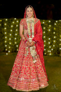 Dalima Chibbar In Our In Her Moment Ruby Red Lehenga Set