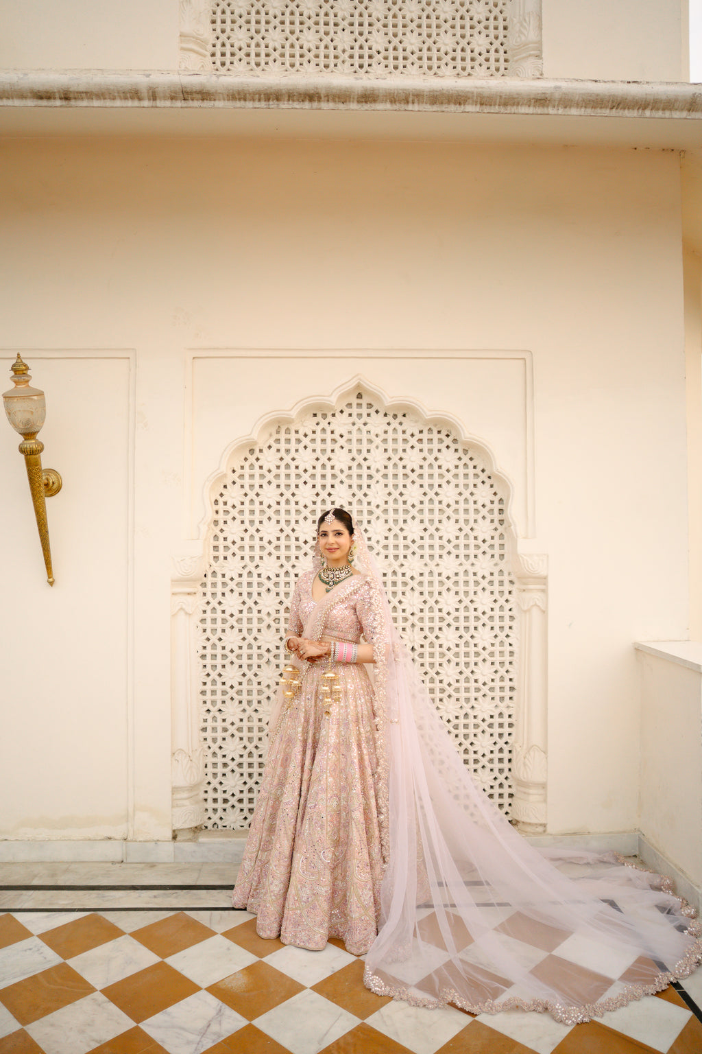 Tanisha Katyal In Our Serenade Rose Pink Mirror Lehenga