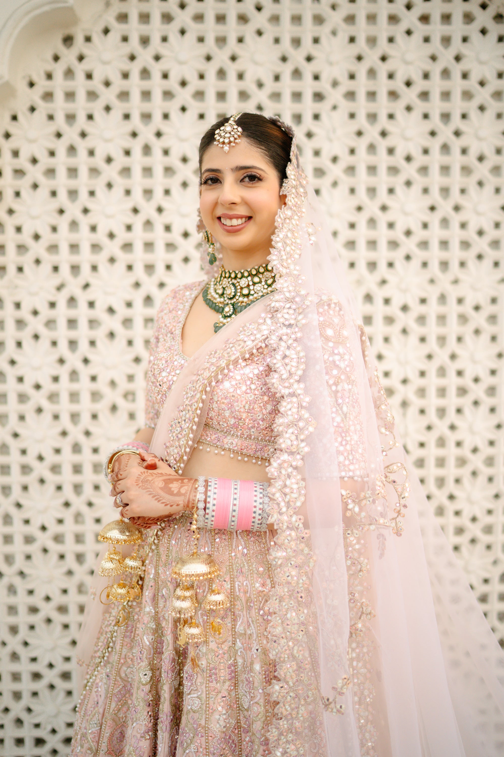 Tanisha Katyal In Our Serenade Rose Pink Mirror Lehenga