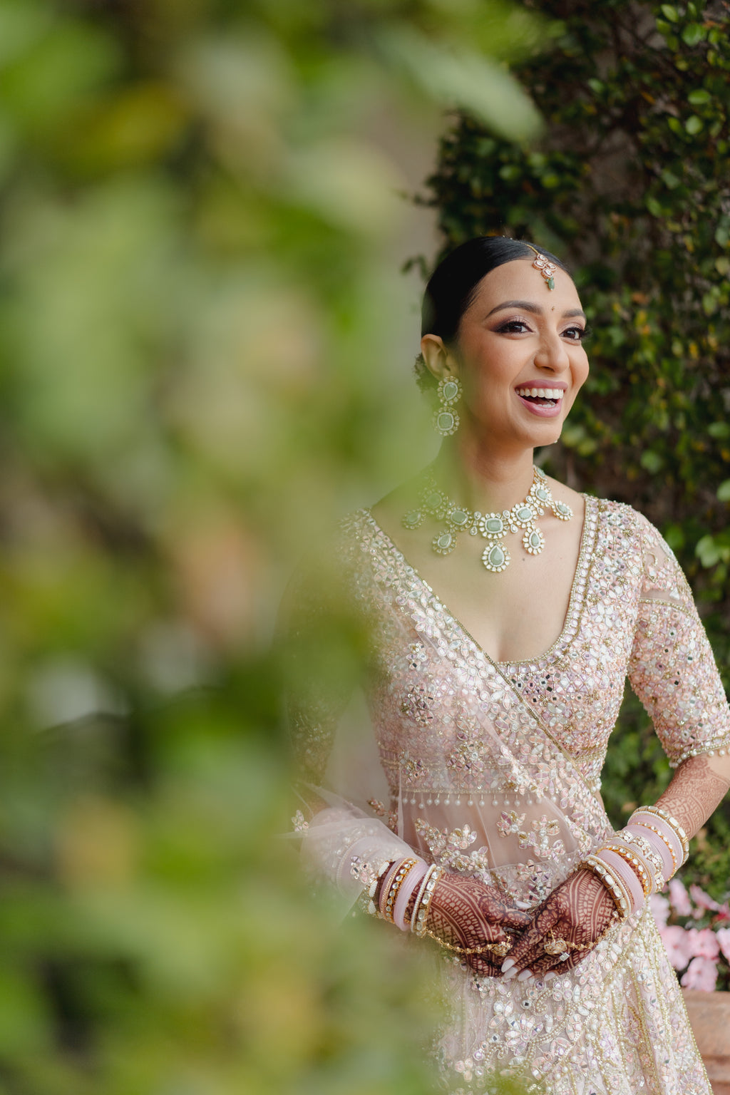 Roshni Badlani In Our Serenade Rose Pink Mirror Lehenga