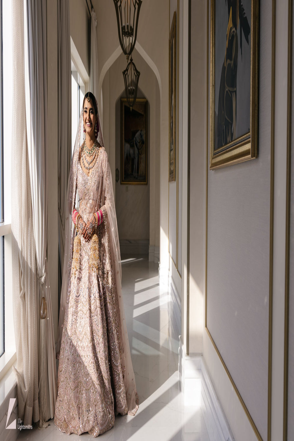 NATASHA VORA IN OUR SERENADE PINK MIRROR LEHENGA SET