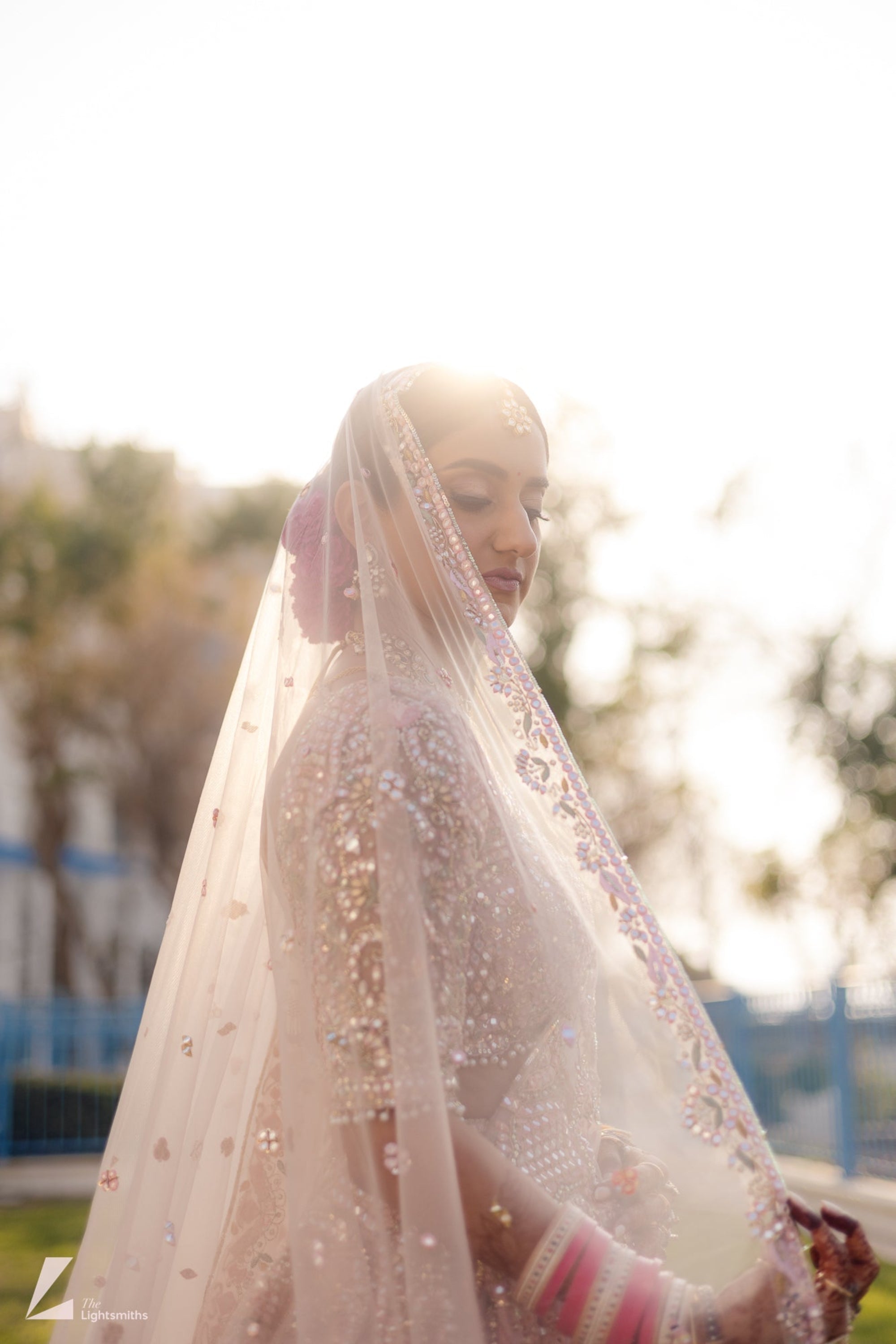 NATASHA VORA IN OUR SERENADE PINK MIRROR LEHENGA SET