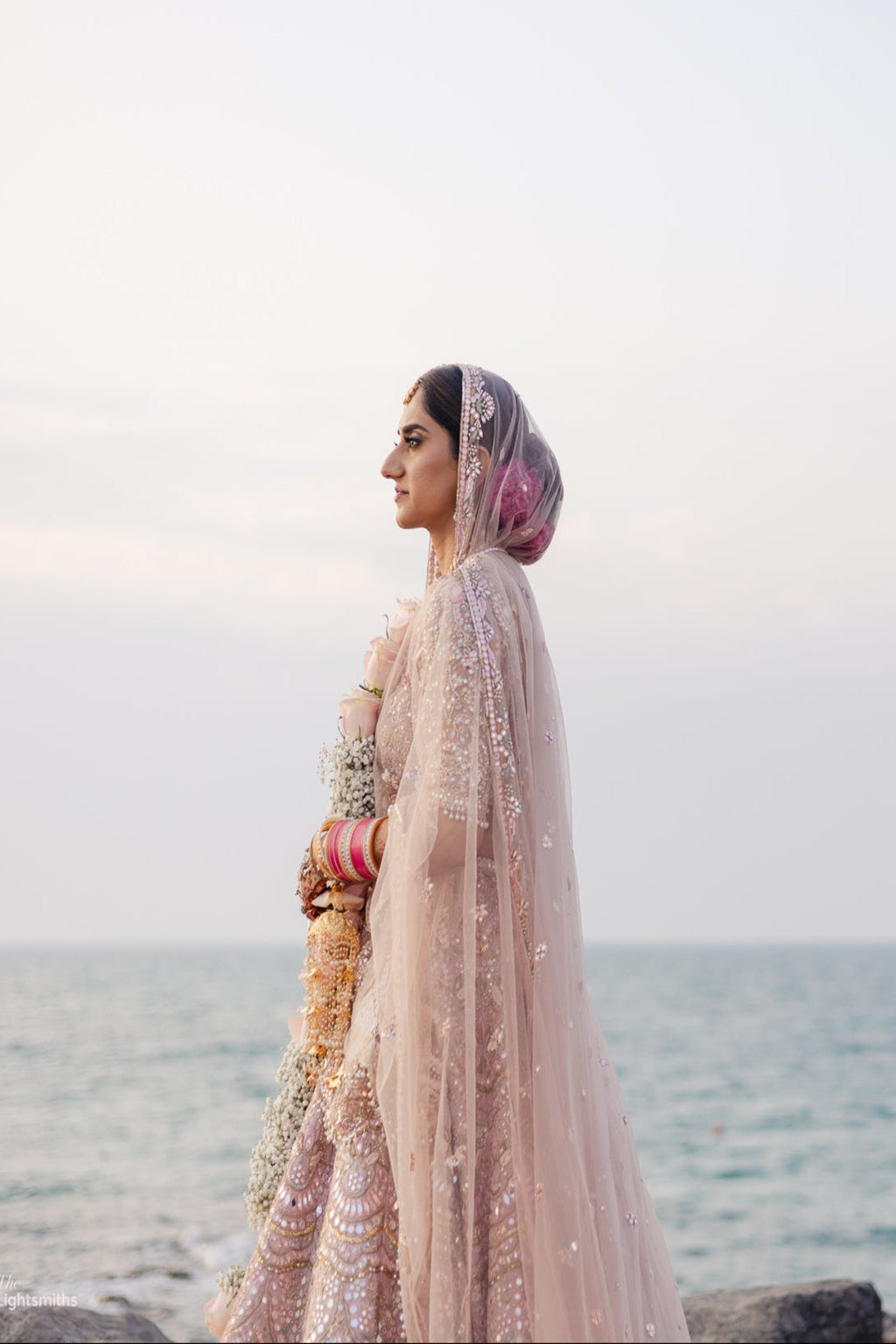 NATASHA VORA IN OUR SERENADE PINK MIRROR LEHENGA SET