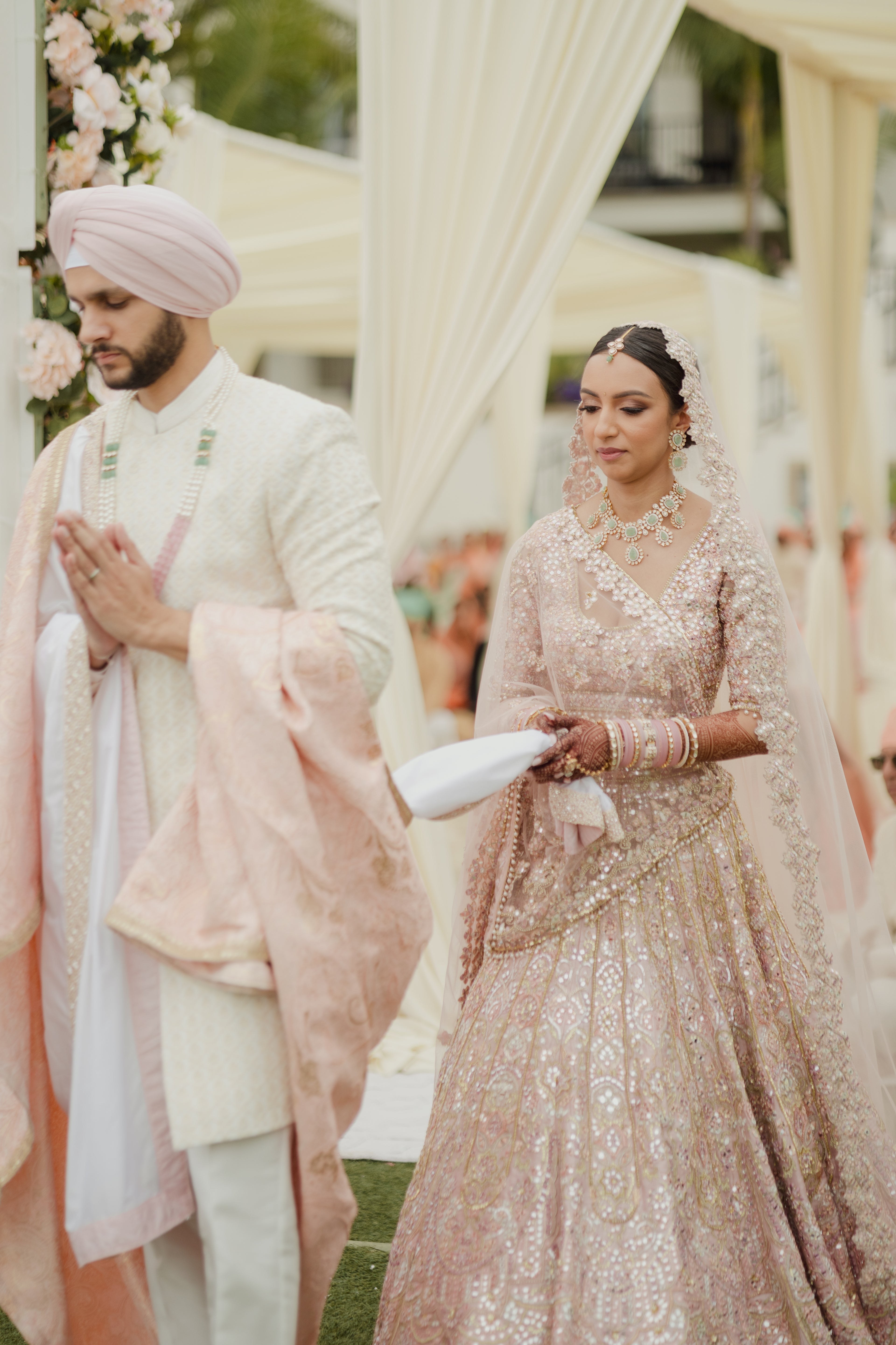 Roshni Badlani In Our Serenade Rose Pink Mirror Lehenga