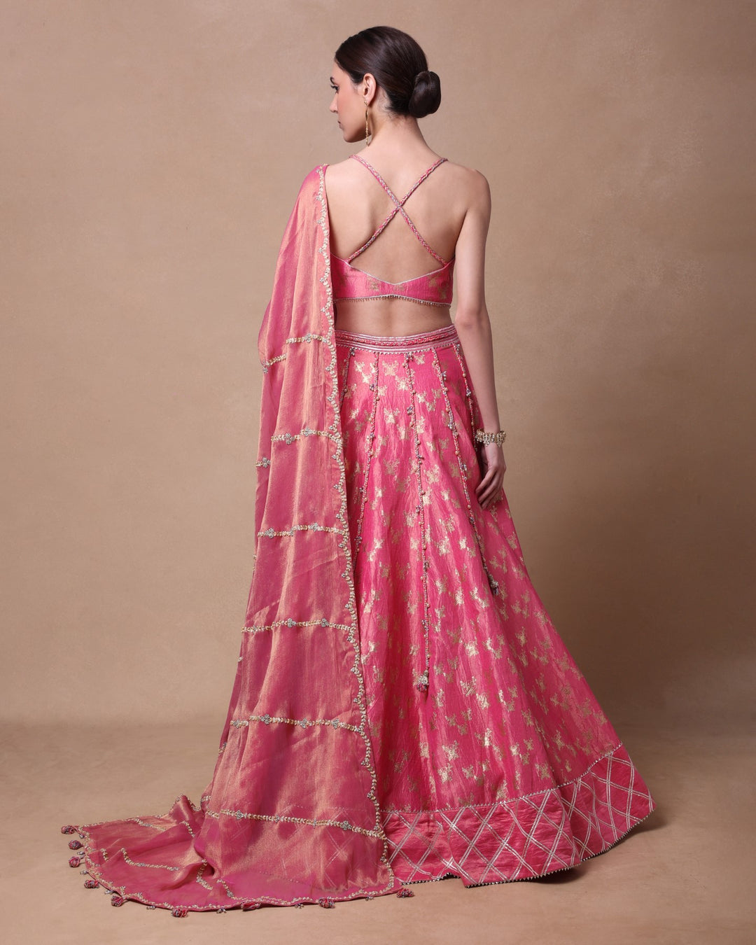 Pink Floral Mirage Lehenga Set