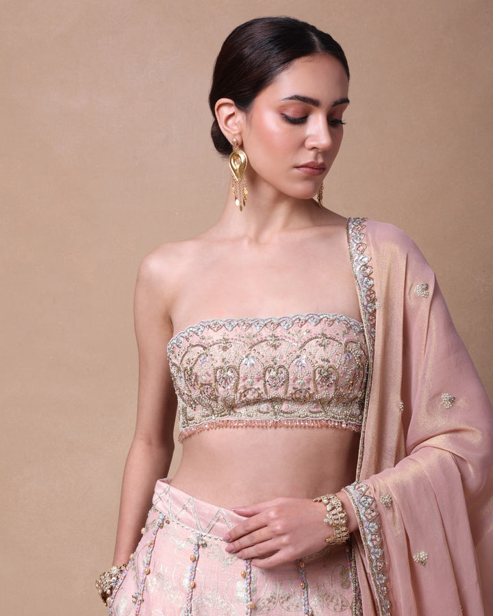 Pink Foil Mirage Lehenga