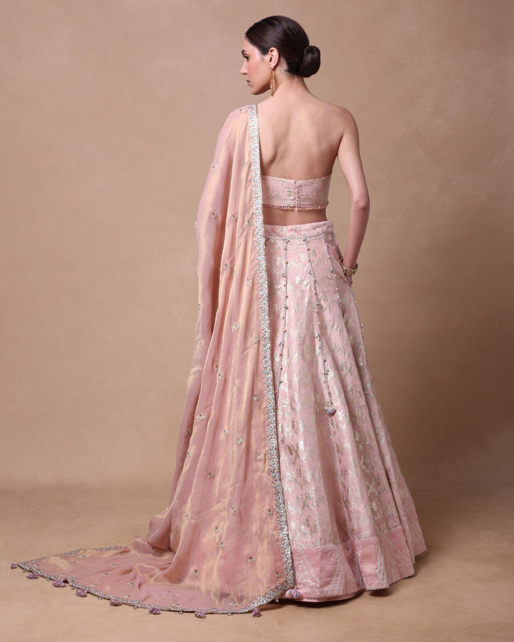 Pink Foil Mirage Lehenga