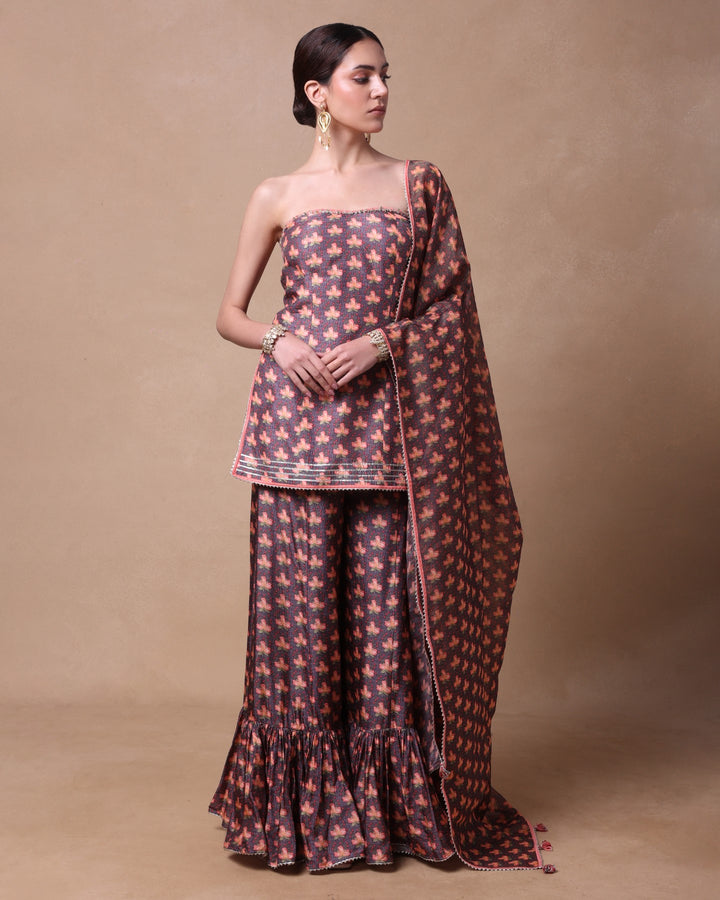 ETHEREAL BLOOMS GHARARA SET