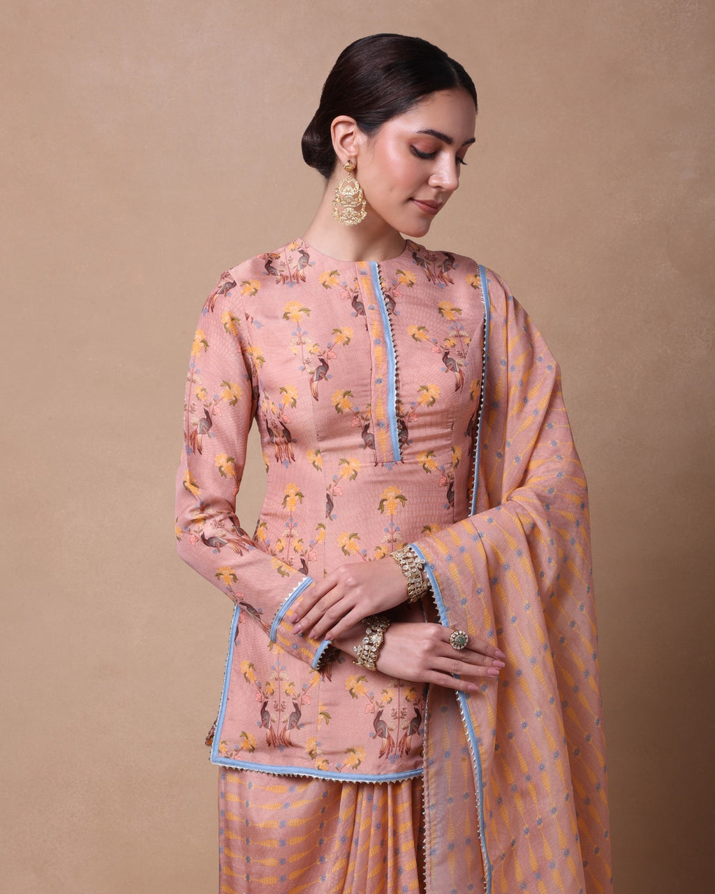 Gardenia Rhapsody Drape Skirt Set