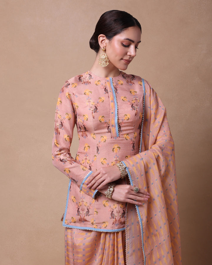 GARDENIA RHAPSODY DRAPE SKIRT SET