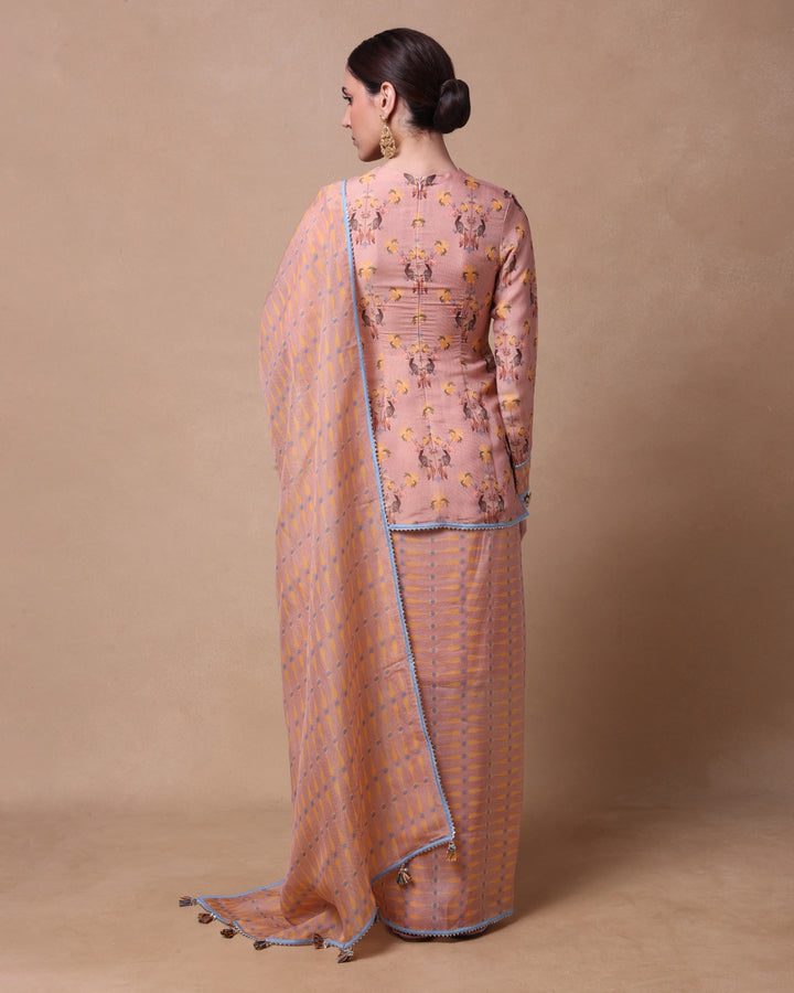 GARDENIA RHAPSODY DRAPE SKIRT SET