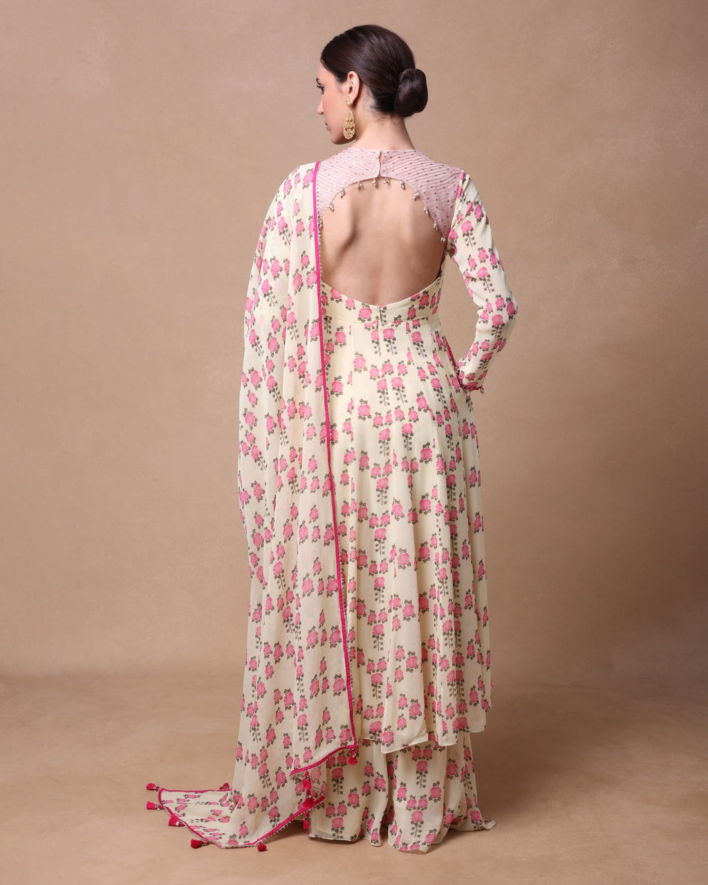 Ivory Flora Bliss Anarkali Set