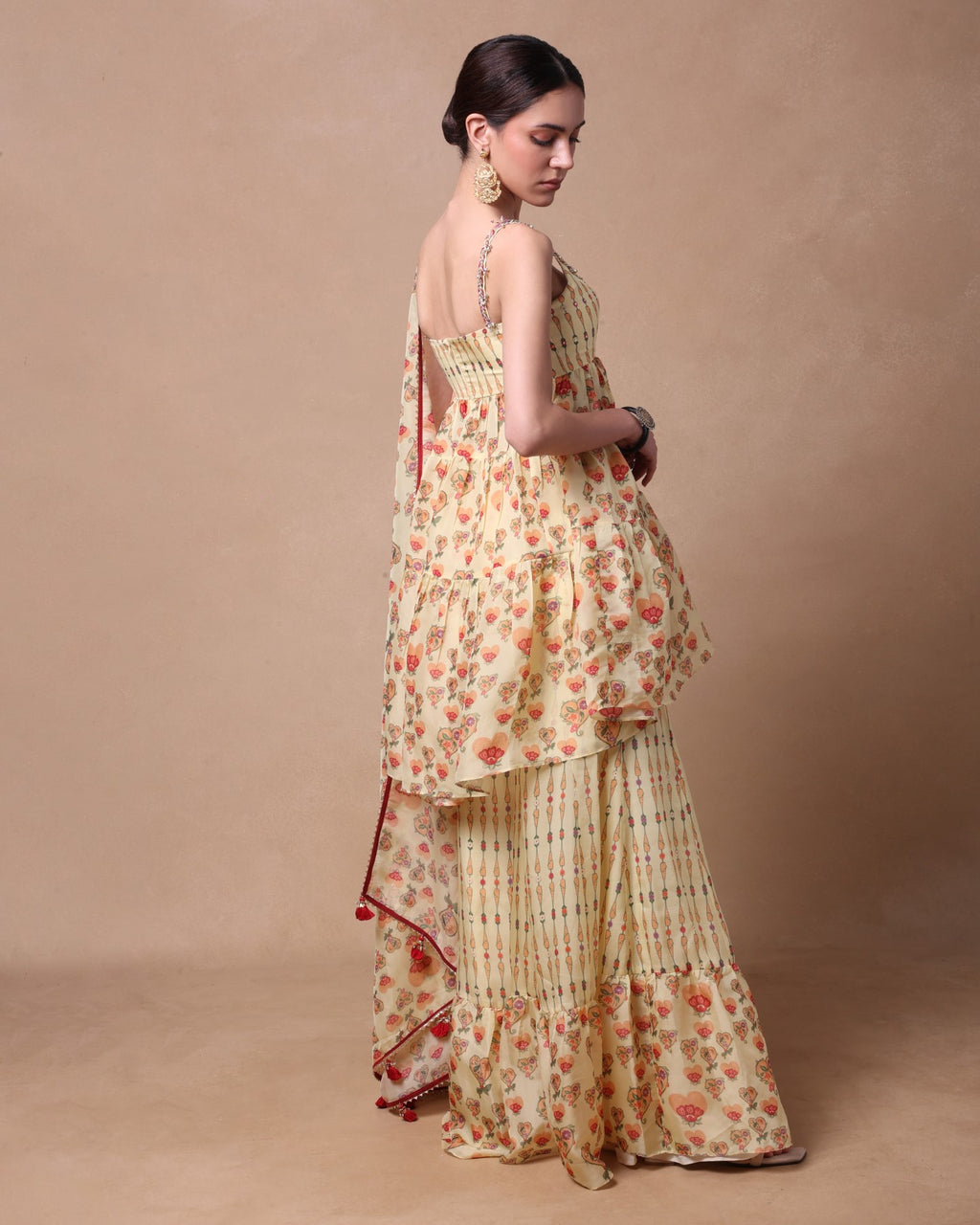 Ivory Blooming Hearts Gaharara