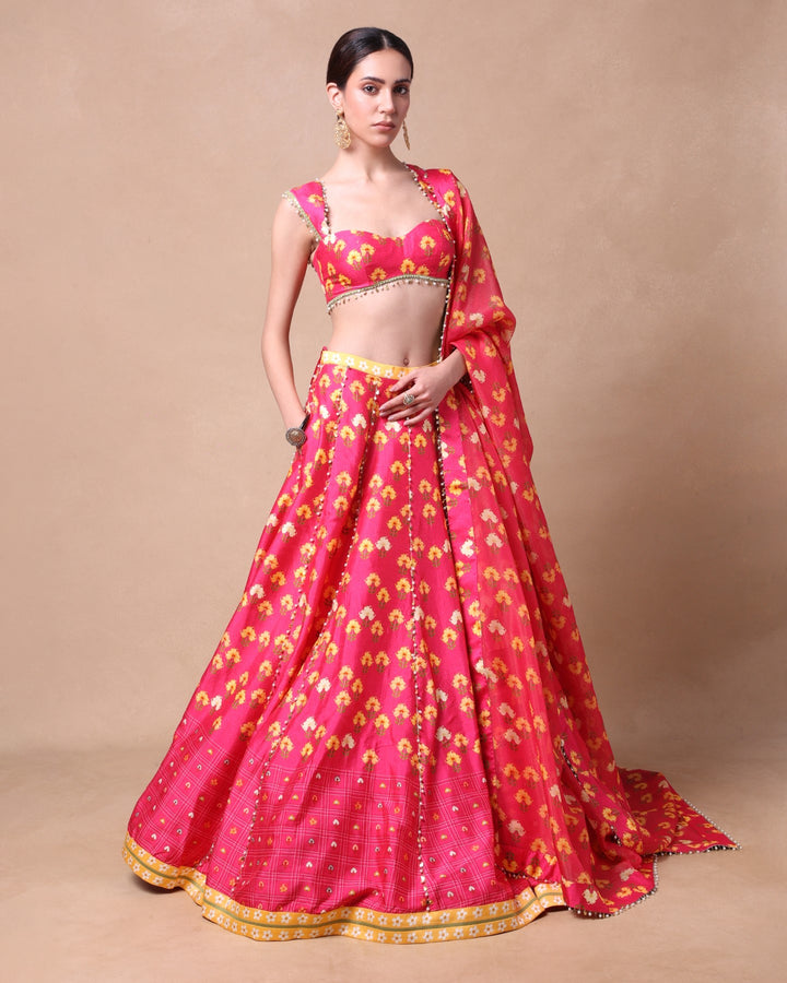 PINK PETAL LEHENGA SET