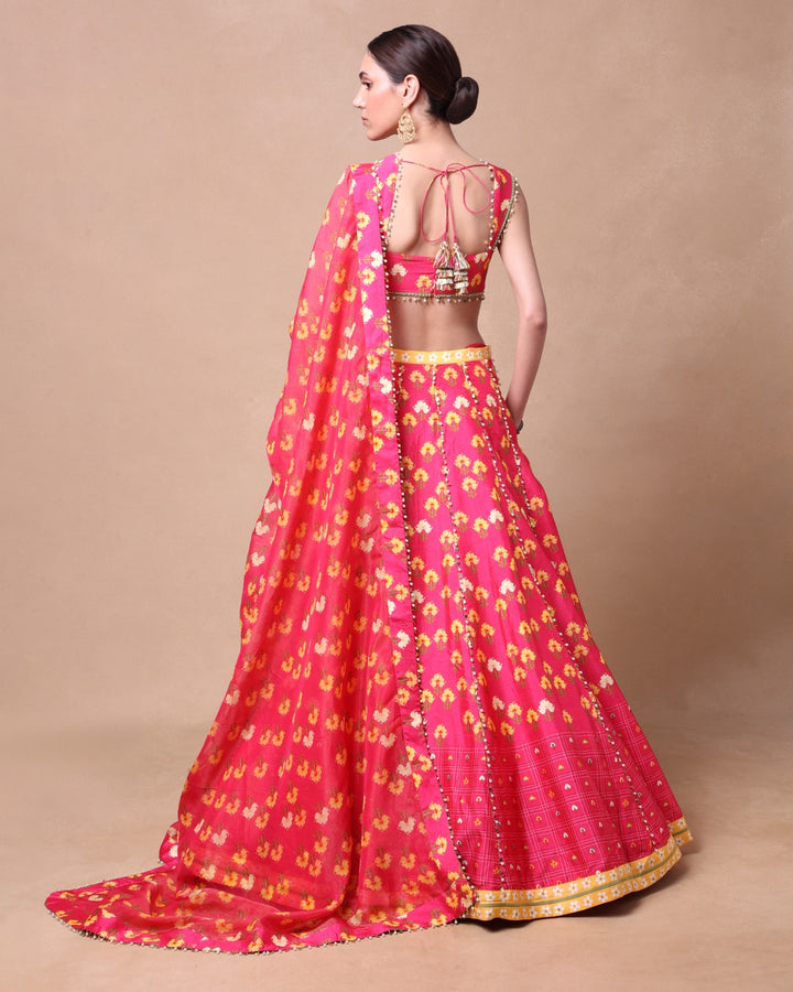 PINK PETAL LEHENGA SET