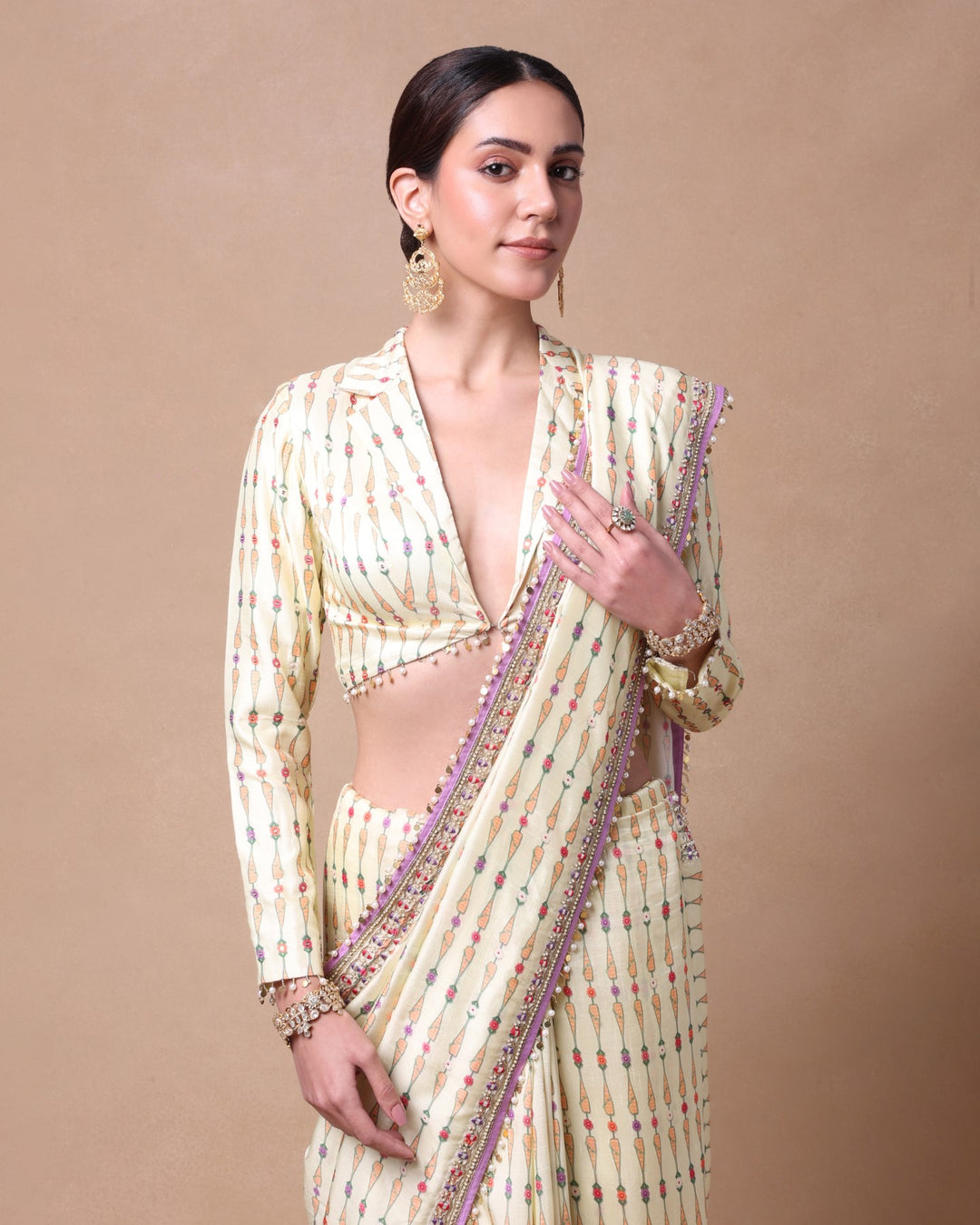 Ivory Moonlit Saree