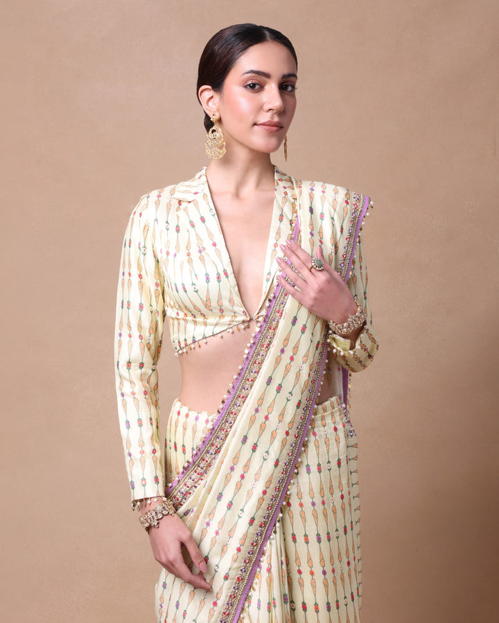 IVORY MOONLIT SAREE