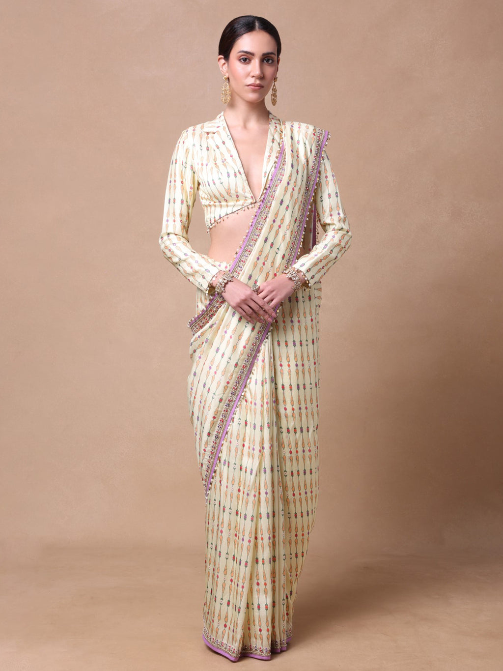Ivory Moonlit Saree