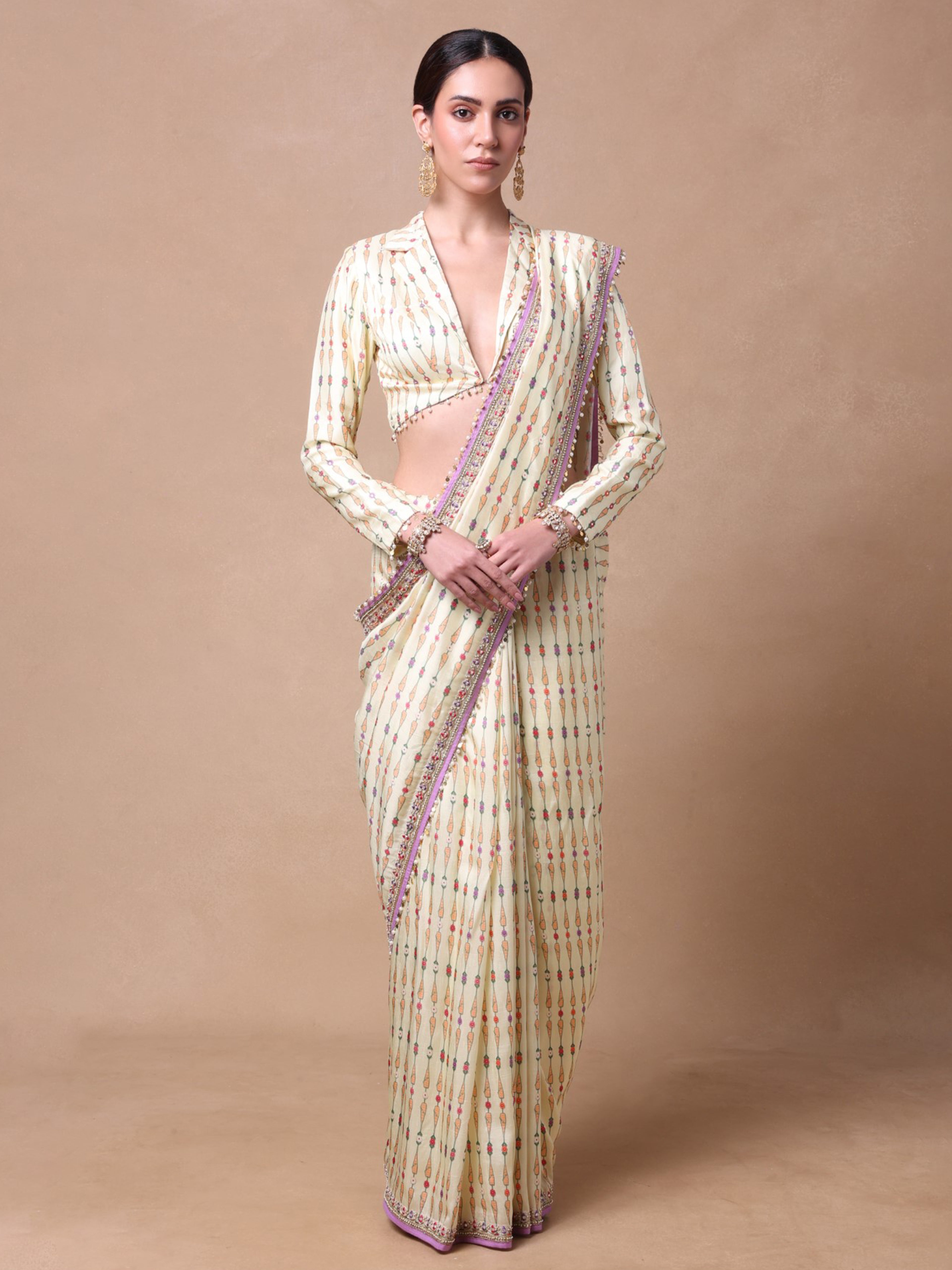 Ivory Moonlit Saree