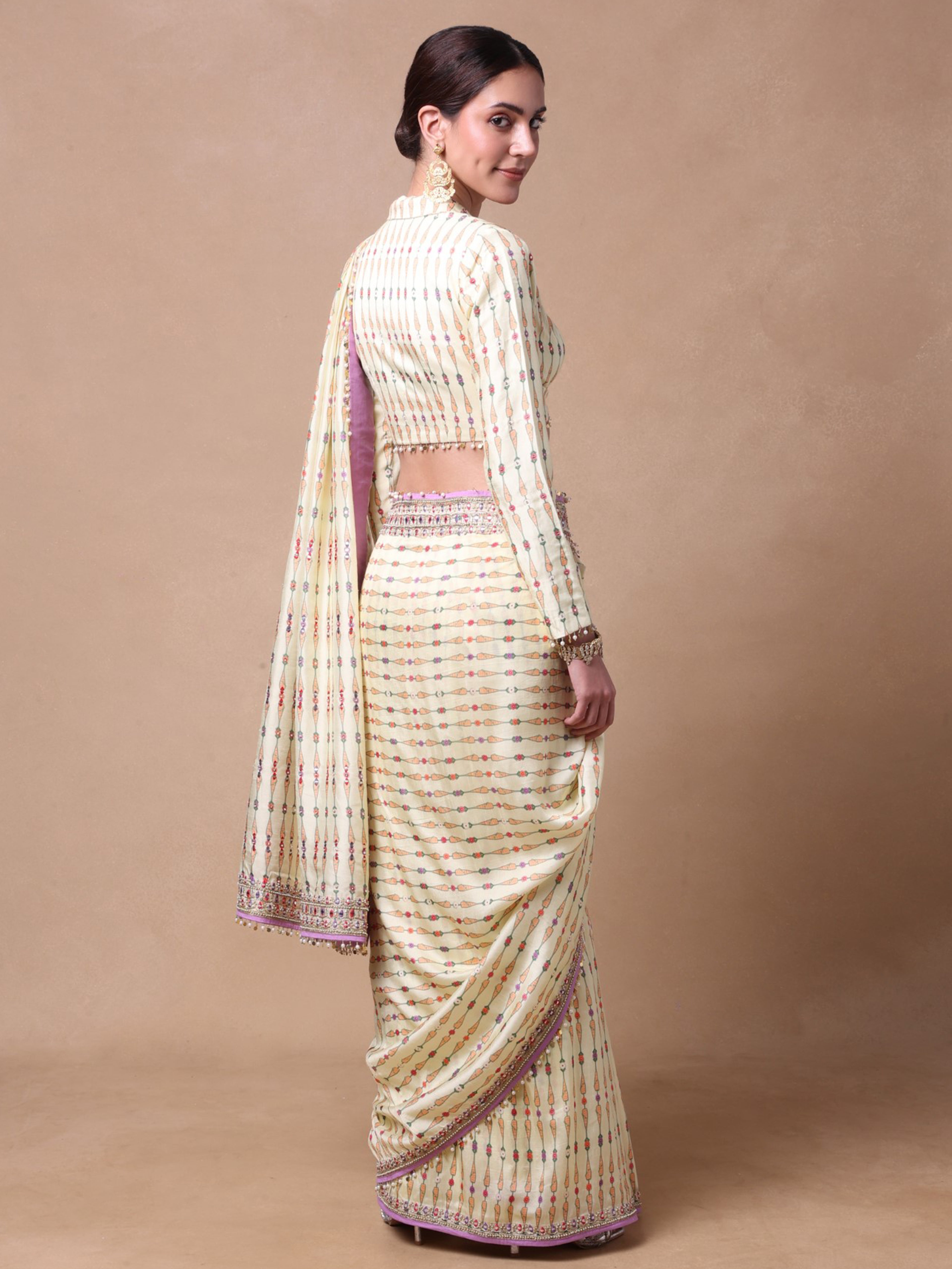 Ivory Moonlit Saree