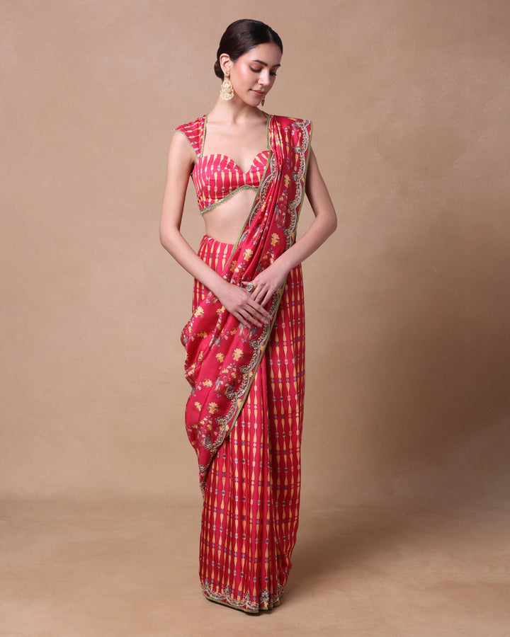PINK GARDENIA RHAPSODY SAREE SET