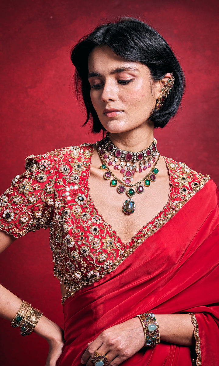 Red Saree