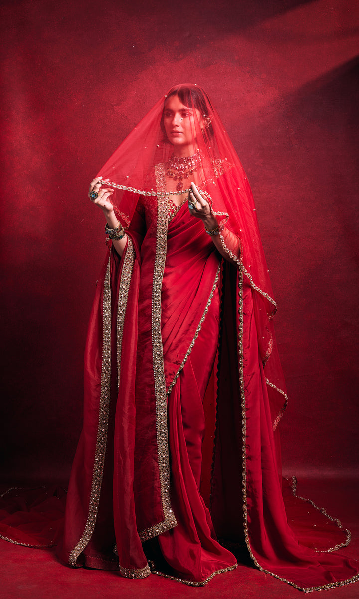 Red Saree