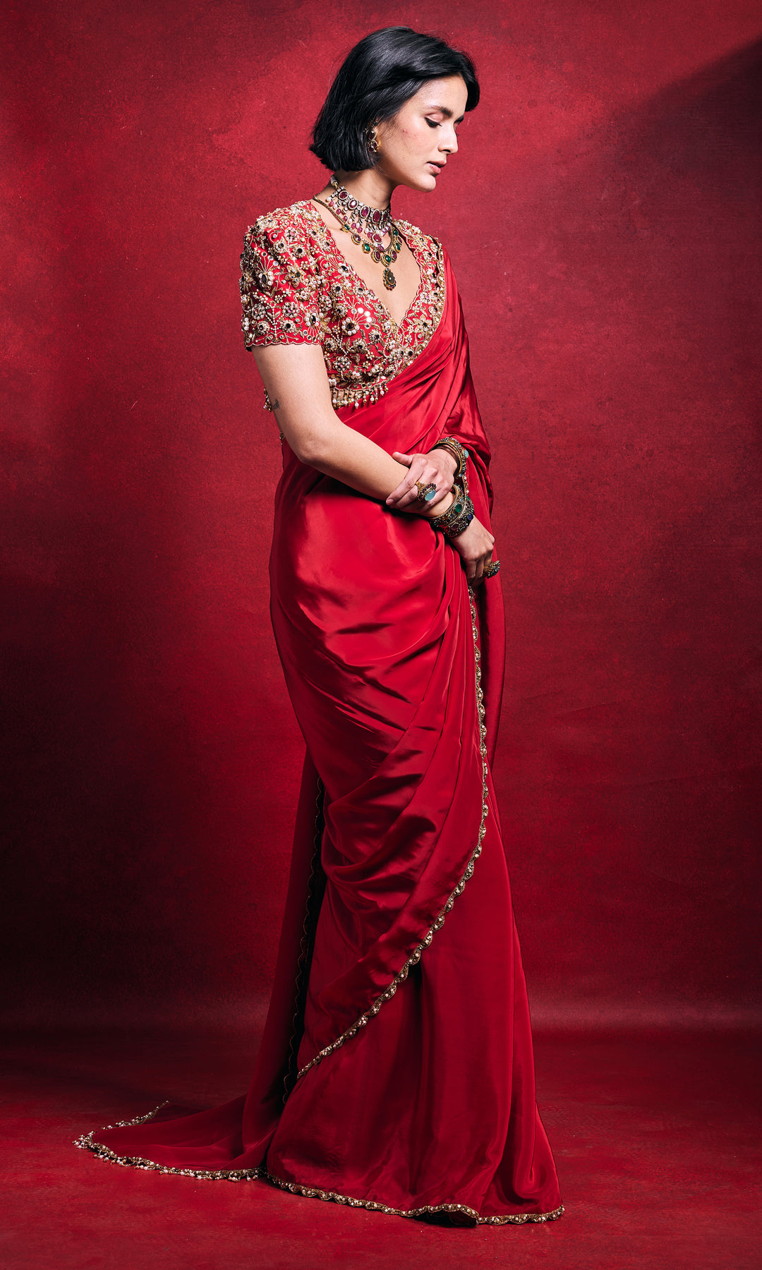 Red Saree