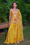 Mustard Sharara Set