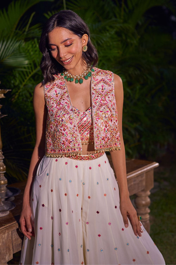Ivory Jacket & Sharara Set