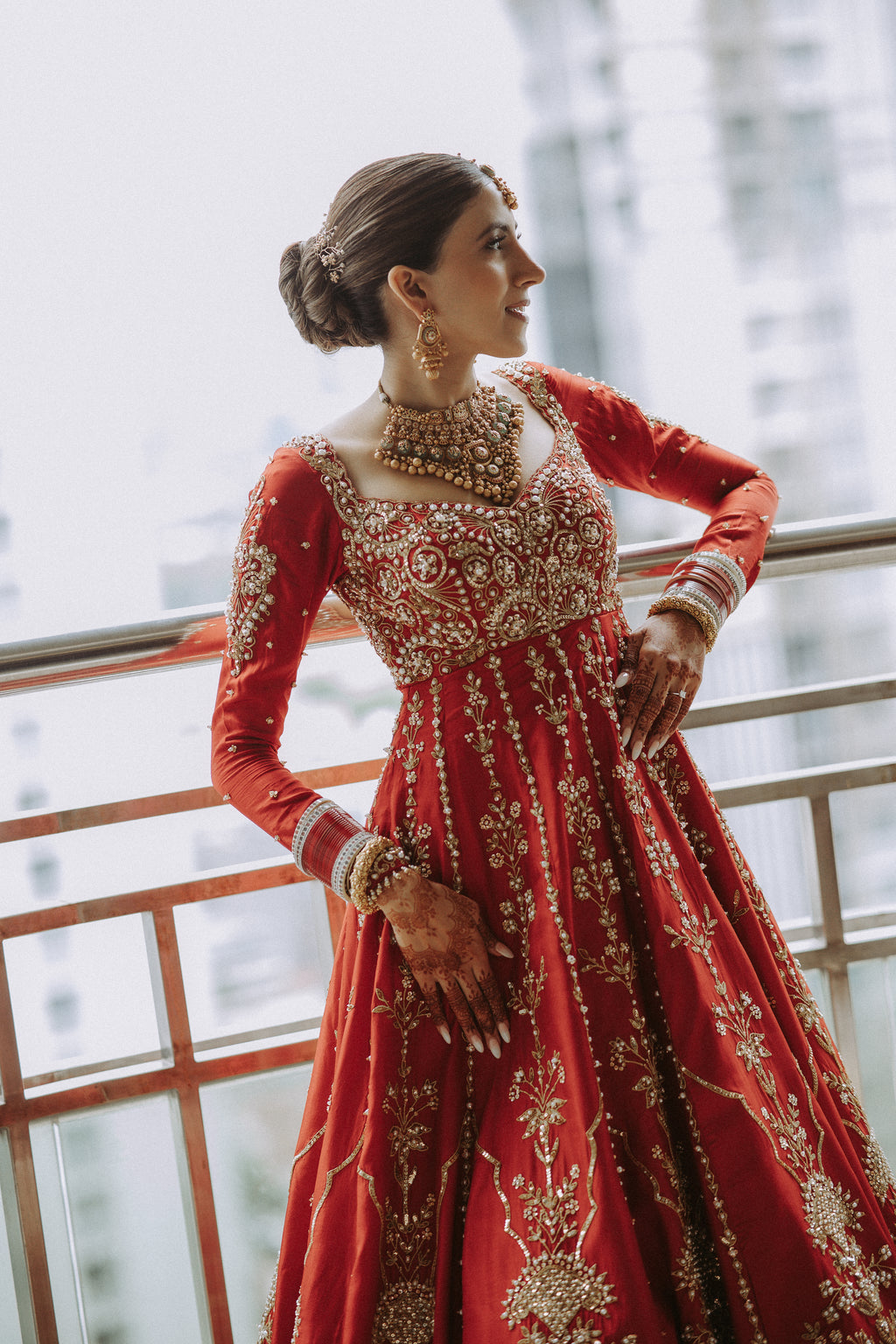 Simran In Our Red Bridal Anarkali