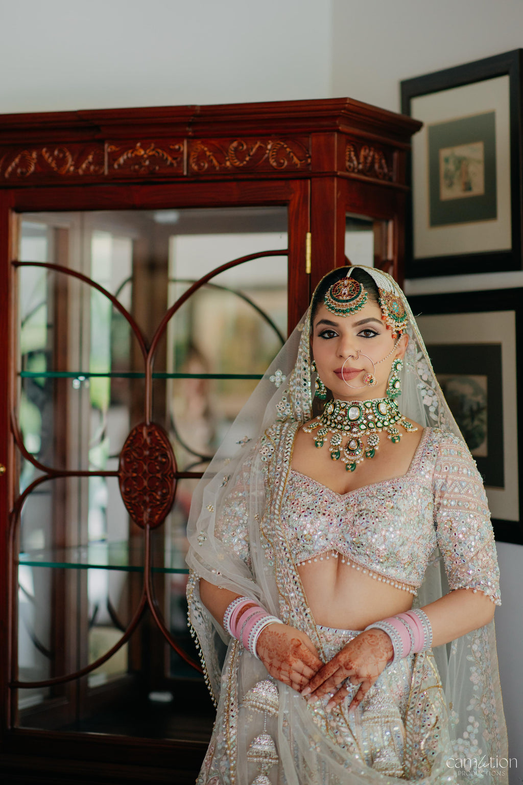 PAVIT SINGH IN OUR SERENADE IVORY WITH MULTI COLOURED EMBROIDERY LEHENGA
