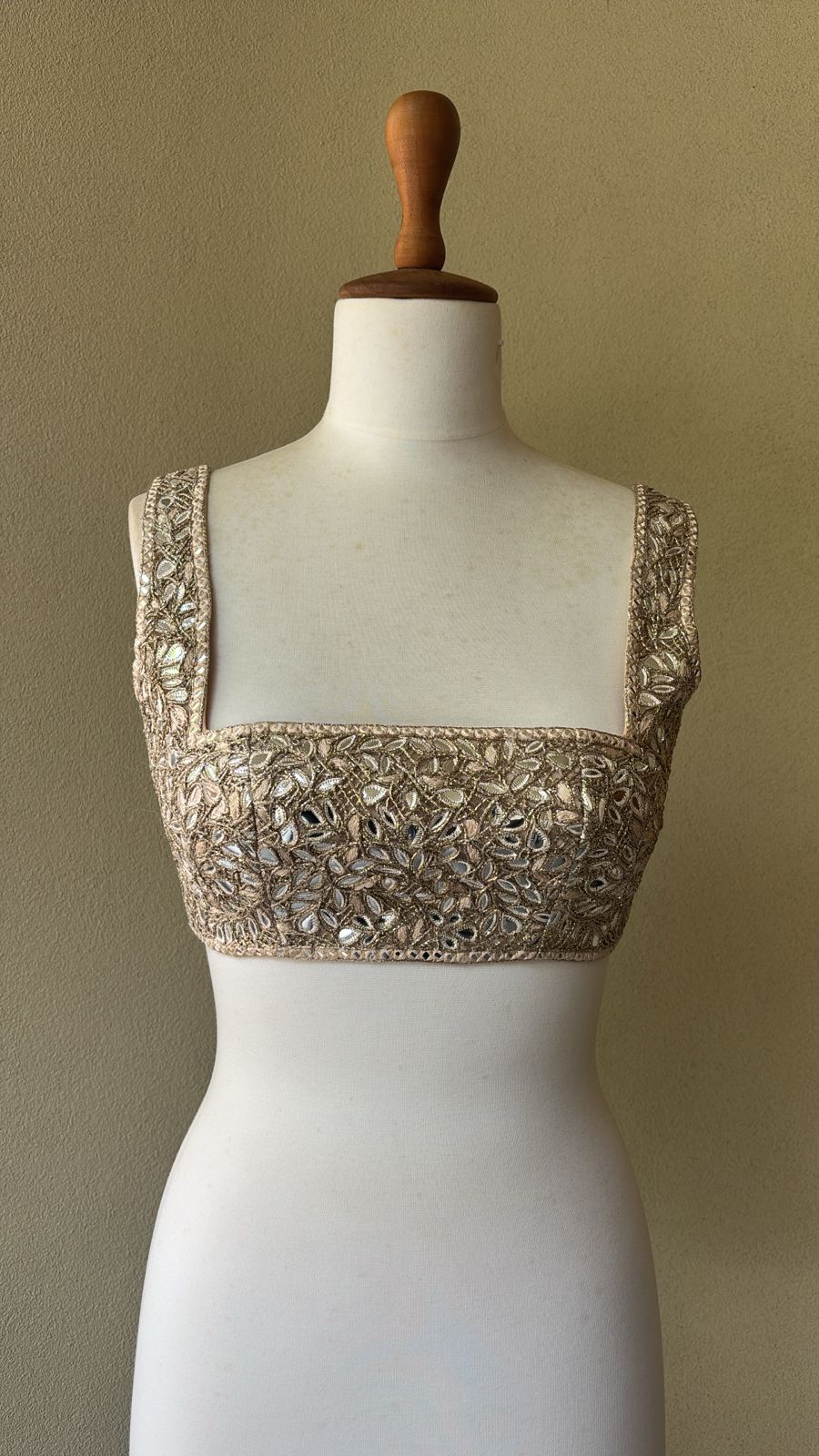 Peach foil blouse
