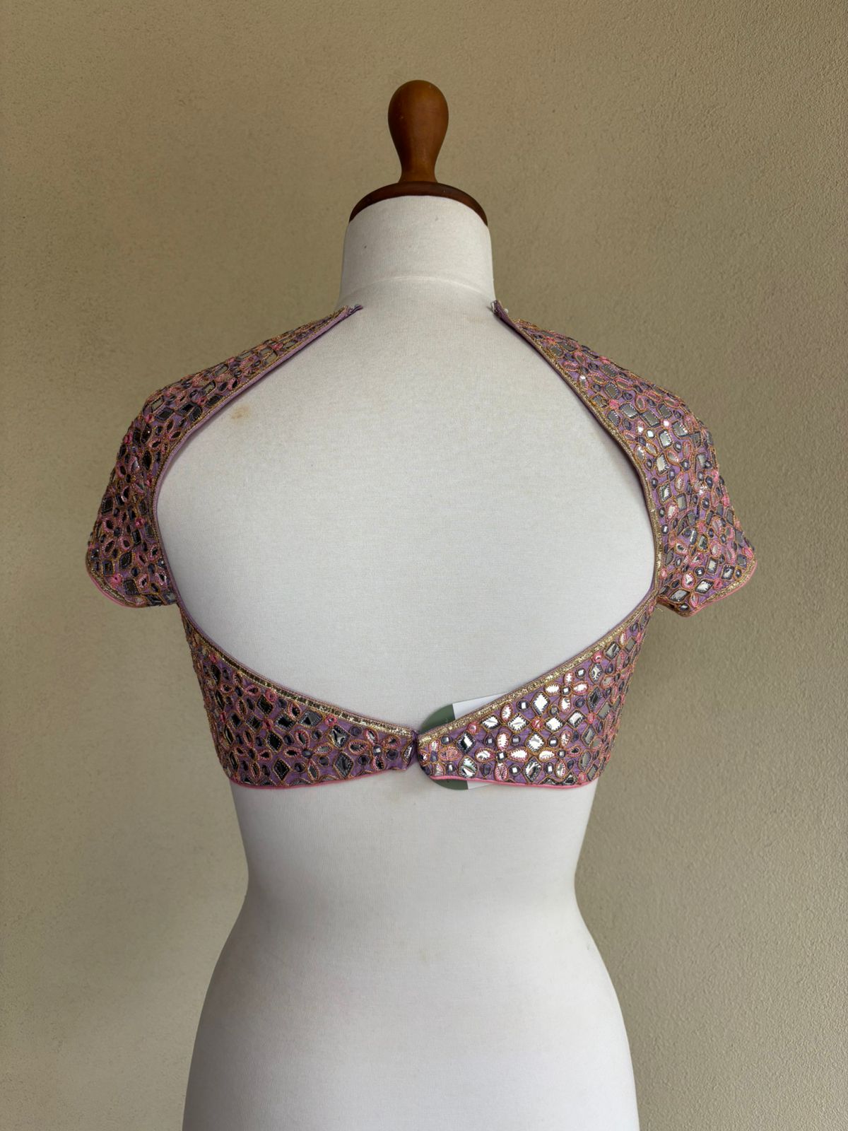 Lilac resham and foil blouse