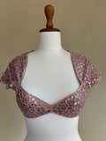 Lilac resham and foil blouse