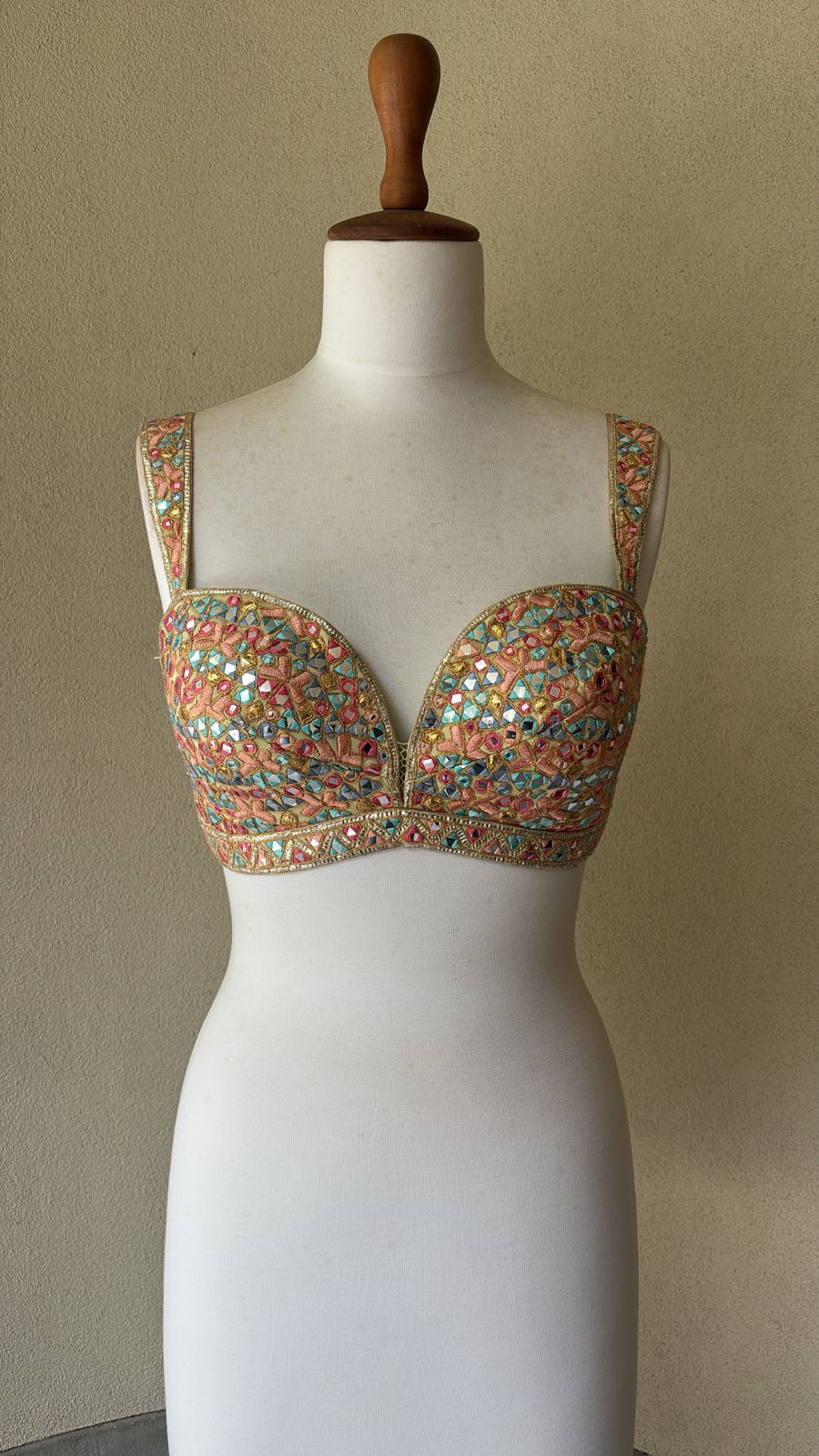 Multi mirror and foil blouse