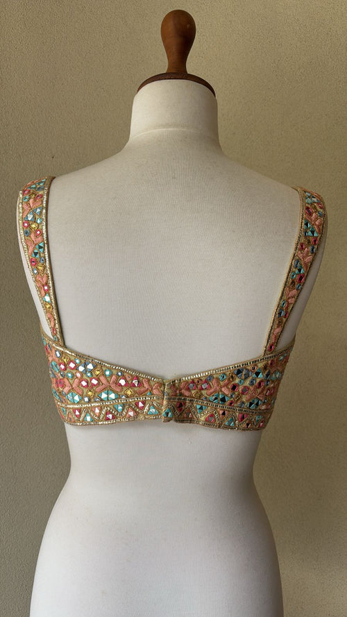 Multi mirror and foil blouse