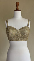 Gold dori and sequins blouse