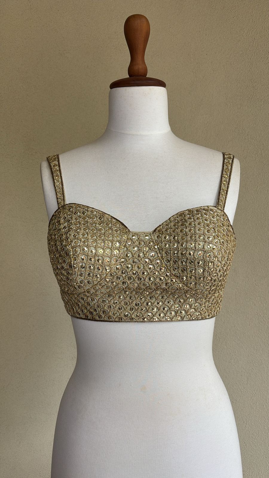 Gold dori and sequins blouse
