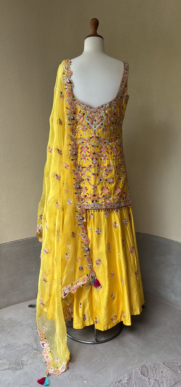 Mustard Sharara Set