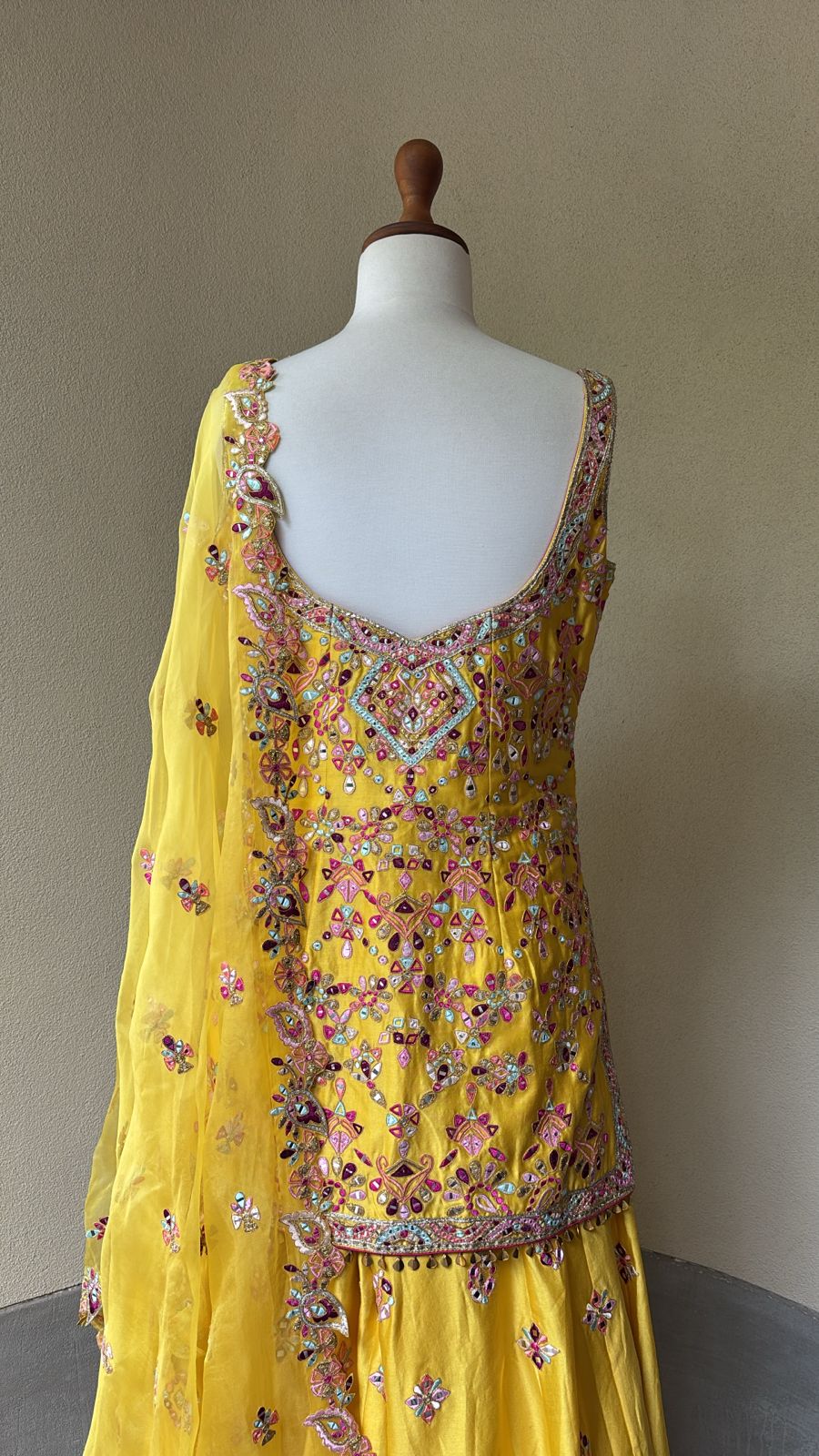 Mustard Sharara Set