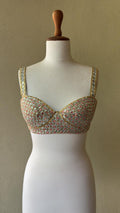 Mirror, resham and foil blouse