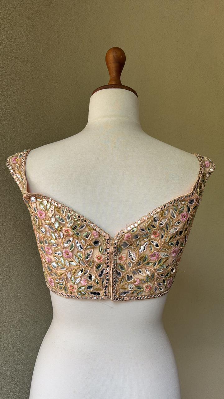 Multi resham and foil blouse
