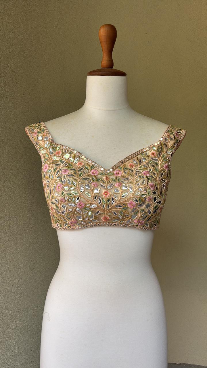Multi resham and foil blouse
