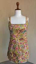 Yellow mirror and sequin work kurta