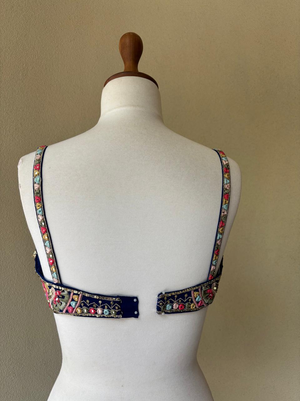 Royal blue georgette blouse