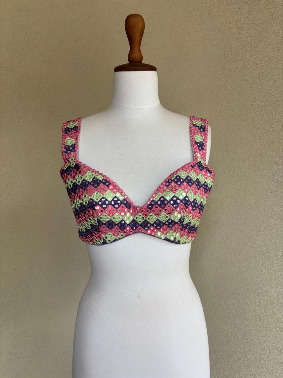 Multi colored mirror blouse