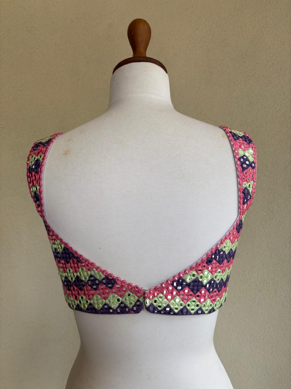Multi colored mirror blouse